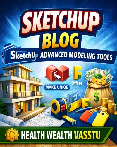 SketchUp Class 5: 3D Model, Import, Tags और Animation Scenes की पूरी जानकारी | Health Wealth Vaastu